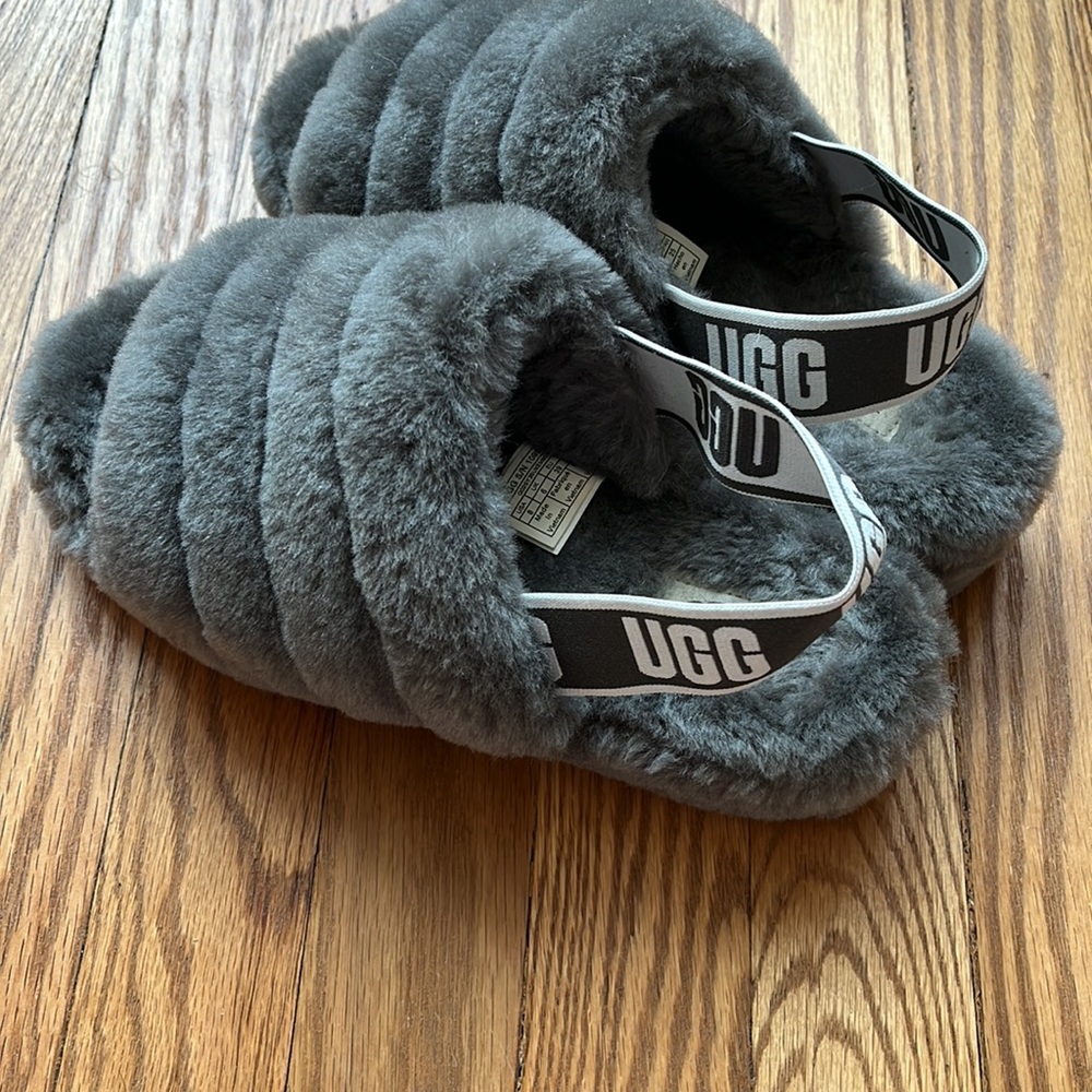 Ugg Fluff Yeah Slide Fuzzy Slippers With Back Str… - image 2